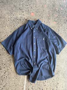 Ralph Lauren: Navy Ralph Lauren Button Up Shirt - M
