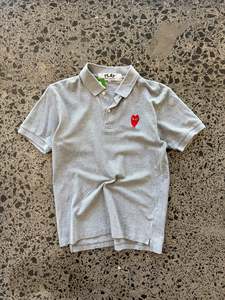 Dress Shirts: Comme De Garçons 'Play' Polo Shirt - M
