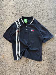 Dress Shirts: 90's Tommy Hilfiger Polo T-shirt - XL