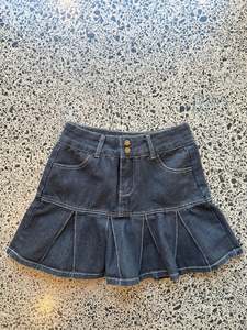 Mini Skirts: Dark Denim Mini Skirt - M