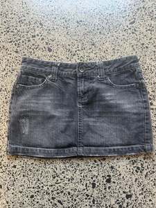 Black Patch Work Mini Skirt - S