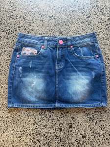 'Hello Kitty' Denim Mini Skirt - XS