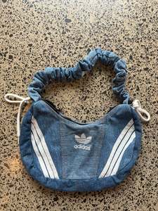 Handbags 1: Blue Denim Adidas Rework Handbag