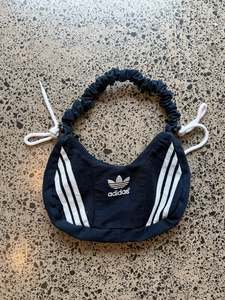 Hottest Items Right Now: Dark Blue Denim Rework Adidas Handbag