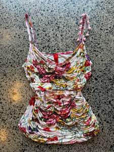 Floral Scrunch Top - S