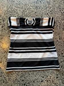 Womens Wear: Black & White Bandeau Top - S