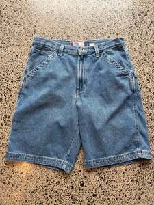 Jorts: Old Navy Dark Blue Wash Denim Jorts - 34W