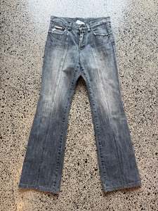 Dark Grey Low Waist Jeans - XS
