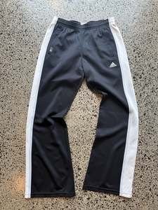 Black & White Adidas Trackies - XS