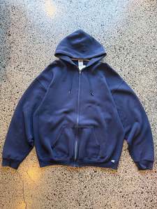 2010's Russell Blank Zip Up Hoodie - 2XL