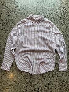 Pin Strip Ralph Lauren Button Up Shirt - L