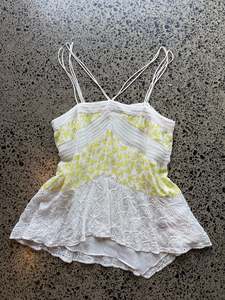 White & Yellow Fairy Top - S