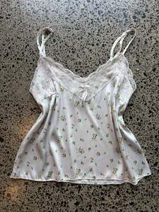 Satin Floral Cami - M