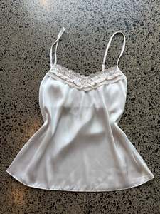 Satin Cami with Lace Detailing - S/M
