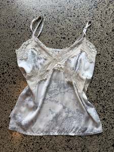 Satin Cami with Lace Detailing- M/L
