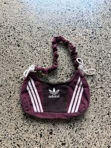 Burgundy Adidas Rework Scrunchy Shoulder Bag