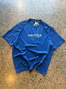 Blue Nautica Logo Tee - XL