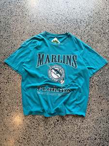90's MLB Florida Marlins Graphic Tee - XL