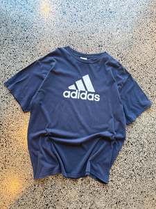 90's Adidas Logo Tee - L