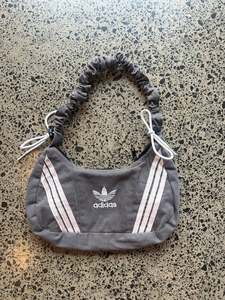 Grey Adidas Scrunchy Rework Shoulder Bag