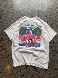 Tees: 90's Pink Pony Pub Tee - L
