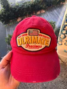 Hats: ‘Ultimate’ Gerard Pique Patch Red Cap
