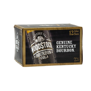 Products: Woodstock Bourbon & Cola 12pk 250ml can 7% alc/vol - Rolly Inn Liquor