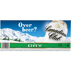 Canadian Club & Dry 10pack 330ml stubbies - Rolly Inn Liquor