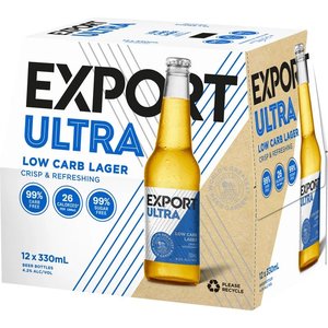 Products: Export Gold Ultra 12 pack 330ml bottle 4% alc/vol - Rolly Inn Liquor
