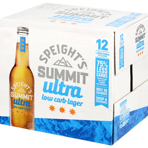 Products: Speights Summit Ultra 12 pack 330ml stubbies 4.2% alc/vol - Rolly Inn Liquor