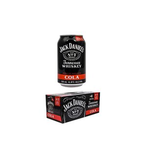 Products: Jack Daniels & Cola 4.8% alc/vol 8pk 330ml can - Rolly Inn Liquor