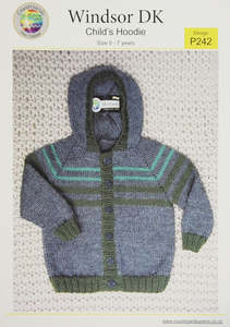 Baby: Child's Hoodie | Design P242 in 8 Ply