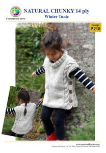 Natural Chunky 14 Ply Winter Tunic P218