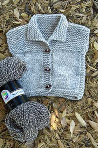 Children: Natural Chunky 14 Ply Toddler Sleeveless Vest P58