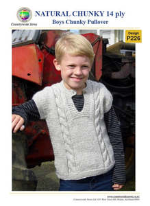 Children: Natural Chunky 14 Ply Boys Chunky Pullover P226