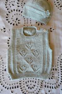 Posy Vest and Hat BC147 in 4 Ply