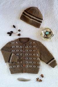 Perry Cardi and Hat BC144 in 4 Ply