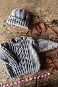 Whitley Sweater and Hat BC149 in 5 Ply