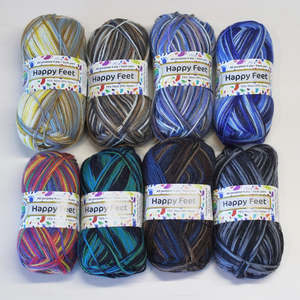 Happy Feet 4 Ply multi-coloured