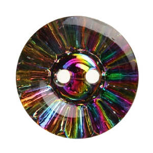 Button Box Flat Round Crystal Design