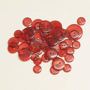 Buttons: Clear buttons Wine 4 Sizes