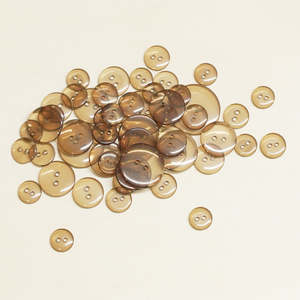 Buttons: Clear buttons Brown 4 Sizes