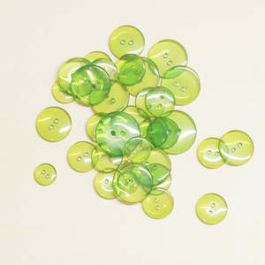 Clear buttons Green 4 Sizes