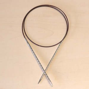 60cm Metal Spiral Square Circular Knitting Needles