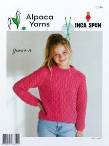 Alpaca Yarns Inca Spun Worsted 2636 Worsted Childs Aran Sweater