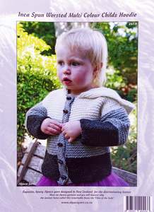 Alpaca Yarns Inca Spun Worsted 2613 childs Multi colour hoodie