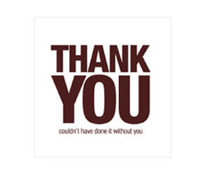 "THANK YOU couldn't have done it without you " Mini Gift Card