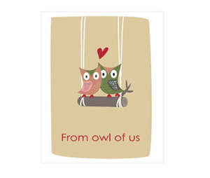 " From owl of us" Gift Card