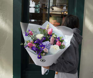 Graduation Flowers Auckland: Skyreach Triumph Graduation Bouquet - Blue & White Flowers Auckland