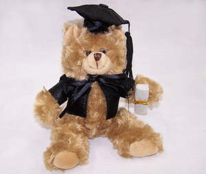 Graduation Flowers Auckland: Scholar Graduation Bear - Graduation Teddy Bear Add-On Auckland